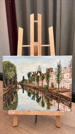 Olieverf schilderij Haarlem Bavo Kathedraal 30x24cm, Antiek en Kunst, Kunst | Schilderijen | Abstract, Ophalen