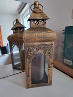 prachtige goudkleurige kandelaar, Ophalen of Verzenden, Gebruikt, Metaal, 25 tot 50 cm
