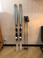 Salomon dames ski's 160cm + bindingen & Atomic stokken, Ophalen, 140 tot 160 cm, Gebruikt, Salomon