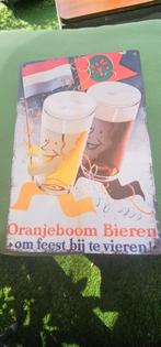 Metalen reclamebord van Oranjeboom bieren, Ophalen of Verzenden, Zo goed als nieuw, Reclamebord, Plaat of Schild, Oranjeboom