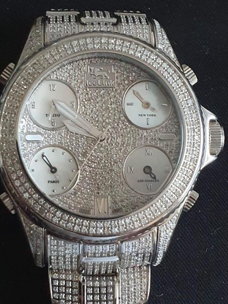 Super Horloge Diamond Icelink MARCO POLO met 15 crt diamante, Sieraden, Tassen en Uiterlijk, Horloges | Heren, Zo goed als nieuw