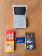 Game Boy Advance SP + (pokemon) Games, Spelcomputers en Games, Spelcomputers | Nintendo Game Boy, D, Ophalen of Verzenden, Game Boy Advance