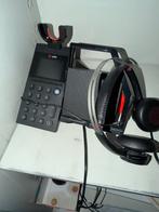 Polycom VVVX 450 bureautelefoon met Plantronics headset, Ophalen of Verzenden, Gebruikt, 1 handset, Stralingsarm