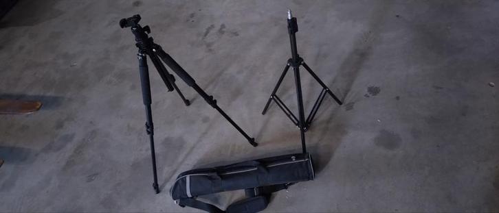 Redged RT-1 Camera Statief Set + Tas, Audio, Tv en Foto, Fotografie | Statieven en Balhoofden, Gebruikt, Driepoot, 150 tot 175 cm