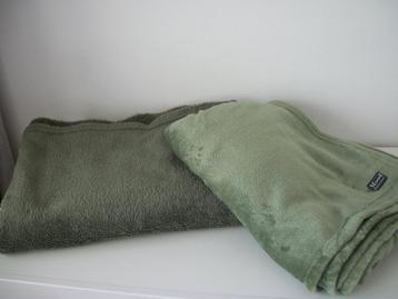 2x Woondeken Groen - Unique - 200 x 150 cm - p.stuk – zgan   beschikbaar voor biedingen