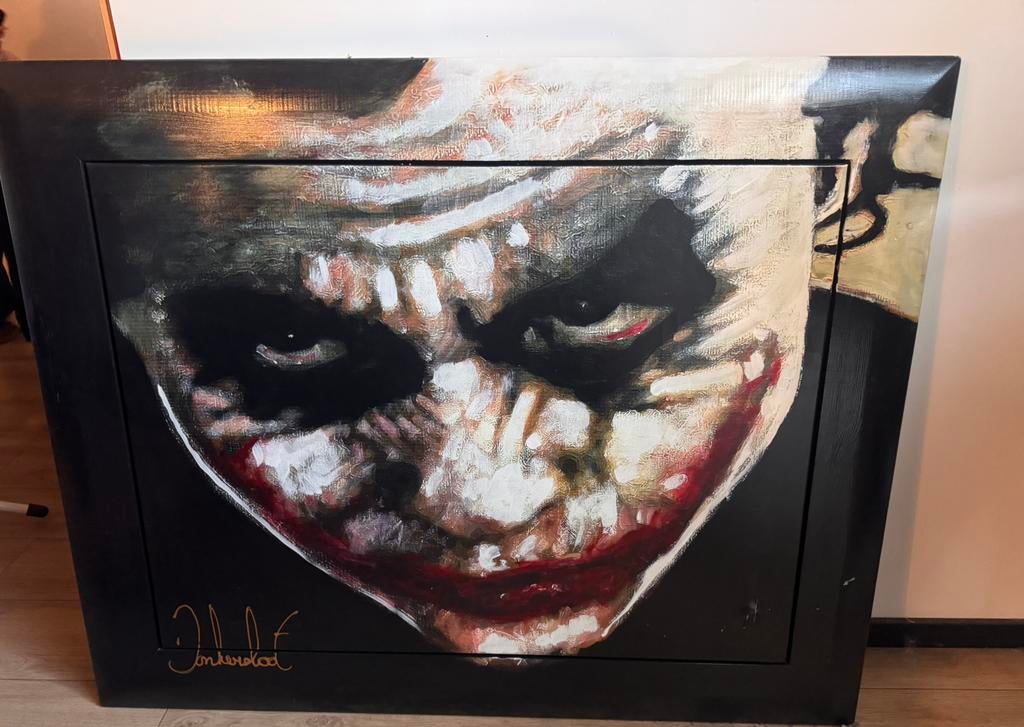 Uniek schilderij van Donkersloot the Joker, Ophalen, Zo goed als nieuw, Schilderij, 75 cm of meer
