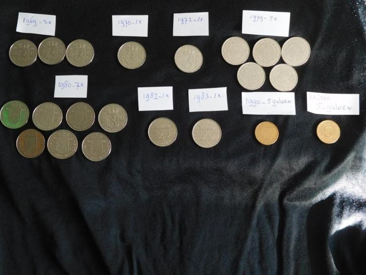 Verzameling Rijksdaalders en vijf gulden munten., Postzegels en Munten, Munten | Nederland, Losse munt, 2½ gulden, Koningin Juliana