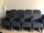 Eetkamerstoelen op wieltjes, Ophalen, Gebruikt, Blauw, Hoge rugleuning