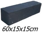 A-kwaliteit wallblocks stapelblokken 60x15x15 antraciet, Tuin en Terras, Nieuw, Border, Minder dan 100 cm, Minder dan 25 cm