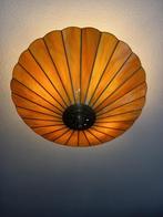 Vintage Tiffany Plafond Lamp in Art Deco Stijl Diam. 49 cm, Antiek en Kunst, Antiek | Lampen, Ophalen