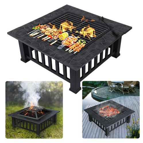 Patioheater Vuurschaal Terrashaard Vuurkorf Grill BBQ 81cm, Tuin en Terras, Terrasverwarmers, Nieuw, Vloer, Ophalen of Verzenden