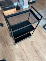 Zwart IKEA trolley tafeltje, Huis en Inrichting, Tafels | Bijzettafels, Ophalen, Minder dan 55 cm, Zo goed als nieuw, 60 cm of meer