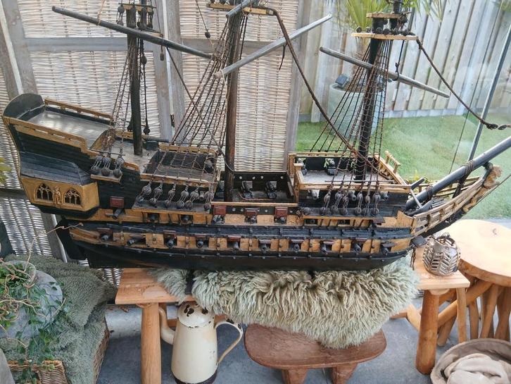 Mooi model van een oud zeilschip, Hobby en Vrije tijd, Modelbouw | Boten en Schepen, Gebruikt, 1:50 tot 1:200, Overige merken