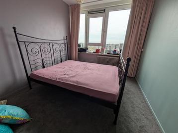 Zwart metalen bed 160 breed - afbeelding 4