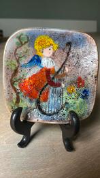 Ker vitrex Vintage Keramiek Tegeltje met Engel, Ophalen of Verzenden