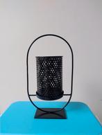 Zwart metalen kaarsen kandelaar houder, Ophalen, Zwart, Zo goed als nieuw, Metaal