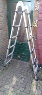 Uitschuifbare Ladder Trap 2.5  / 5 M, Doe-het-zelf en Verbouw, Ladders en Trappen, Ophalen, Nieuw, Opvouwbaar of Inschuifbaar