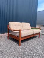 Vintage bank deens teak tweezits, Ophalen, Gebruikt, C, Minder dan 150 cm
