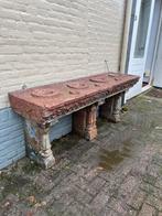 Antieke Indiase watertafel., Tuin en Terras, Overige materialen, Gebruikt, Rechthoekig, Ophalen