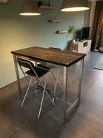 Bartafel met 2 barkrukken, Huis en Inrichting, Tafels | Statafels, Ophalen, Gebruikt