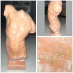 gesigneerd VdB Terracotta Torso Beeld (40 cm hoog), Verzamelen, Ophalen of Verzenden, Mens