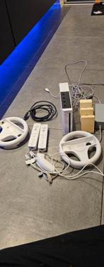 Nintendo Wii RVL-001 + 2 Controllers + 25 Games, Ophalen of Verzenden, Gebruikt, Met 2 controllers, Met stuurtje