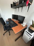 Houten (bruin) bureau, Ophalen of Verzenden, Gebruikt