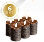 KENN 3D LED kaarsen zwart - 6 stuks -  met afstandbediening, Overige materialen, Zwart, Nieuw, Ophalen of Verzenden