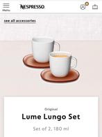Nespresso lume collection lungo  nieuw, Ophalen of Verzenden, Zo goed als nieuw, Overige stijlen, Kop(pen) en/of Schotel(s)