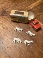 Matchbox king size paardentrailer met paardjes k-18, Gebruikt, Auto, Ophalen of Verzenden, Matchbox