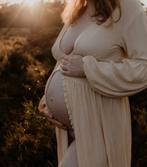 Zwangerschapsjurk lang met knoopjes one size, Overige kleuren, Maat 42/44 (L), Zo goed als nieuw, Onder de knie