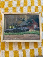 Klassiek Schilderij: Huisje in het Bos, Ophalen of Verzenden