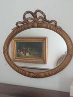 Mooie Antieke Franse Spiegel Strikspiegel, Antiek en Kunst, Ophalen, Ovaal, Minder dan 50 cm