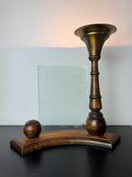 Oude antieke Art Deco fotolijst met lamp, Ophalen of Verzenden