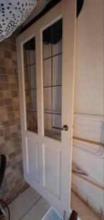 links draaiende opdek deur met glas in lood, Ophalen, 80 tot 100 cm, Binnendeur, Zo goed als nieuw