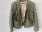 Zadig & Voltaire suède groen studs jasje Goat leather, Maat 38/40 (M), Zadig & Voltaire, Verzenden, Zo goed als nieuw