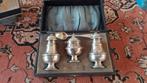 Oud Engelse set  peper en zout mosterpotje., Antiek en Kunst, Ophalen of Verzenden