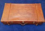 Unieke vintage grote leren koffer voor oldtimer, Ophalen of Verzenden, Gebruikt, Leer