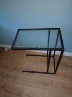 Tafeltje met glazen blad, Overige materialen, Minder dan 55 cm, Gebruikt, Rechthoekig