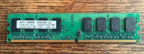 2x 2GB MDT M948-800-16AMD DDR2 240-pin PC2-6400 AMD, Computers en Software, RAM geheugen, Zo goed als nieuw, Desktop, 4 GB, DDR2
