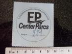 sticker EP Center Parcs erperheide bung.nr. 279, Verzenden, Zo goed als nieuw, Bedrijf of Vereniging