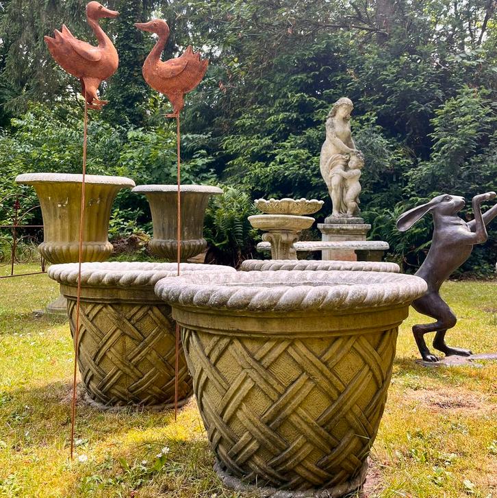 * grote Bloempotten Tuinpotten Bloembak zandsteen Vaas Pot, Tuin en Terras, Tuinvazen, Zo goed als nieuw, Ophalen