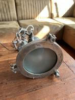 Industriële Lamp & Gietijzeren Kandelaar Set, Huis en Inrichting, Lampen | Hanglampen, Ophalen of Verzenden, Gebruikt, Metaal