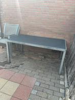 Tuintafel ZONDER STOELEN 160x90x75cm Goede Staat!, Gebruikt, Eettafel, Tuinset, Aluminium