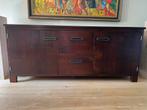 Mooi donkerhouten dressoir – veel opbergruimte, Ophalen, Gebruikt, 150 tot 200 cm, Met lade(s)