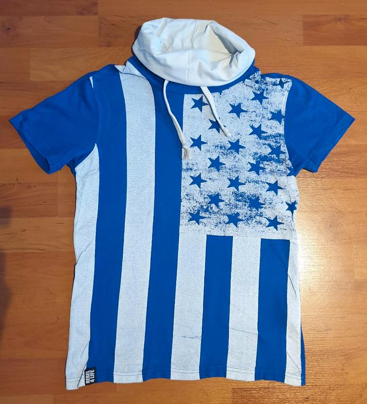 Jongens t-shirt met kraag. Maat 158-164, Kinderen en Baby's, Kinderkleding | Maat 158, Zo goed als nieuw, Jongen, Shirt of Longsleeve