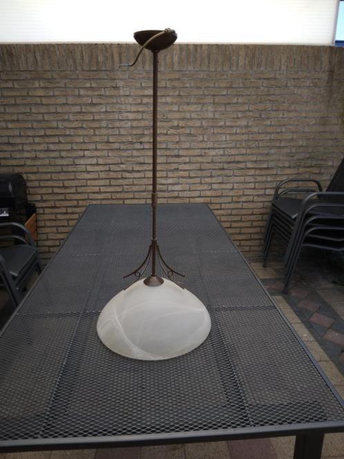Hanglampen woonkamer, Huis en Inrichting, Lampen | Hanglampen, Gebruikt, 50 tot 75 cm, Glas, Metaal, Ophalen