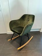 Schommelstoel - velvet groen, Huis en Inrichting, Stoelen, Ophalen, Overige kleuren, Zo goed als nieuw, Eén