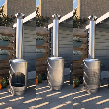 Tuinkachel viurkorfen rvs tuinhaard terrashaard buitenhaard beschikbaar voor biedingen