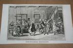 Antieke gravure - Boerenbruiloft in Noord-Holland - 1841 !!, Antiek en Kunst, Ophalen of Verzenden